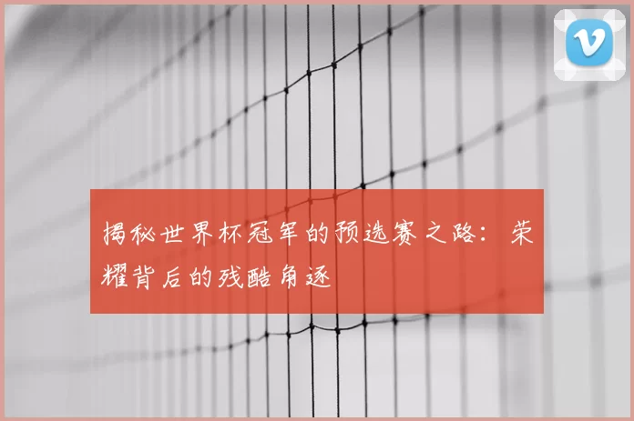 揭秘世界杯冠军的预选赛之路：荣耀背后的残酷角逐